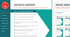Desktop Screenshot of dergi.sayistay.gov.tr